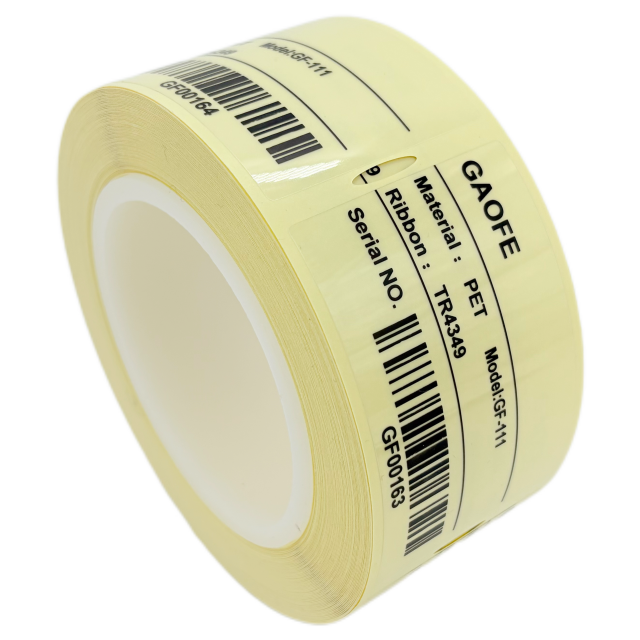 ស្លាកបរិក្ខារអគ្គិសនី Polyester ថ្លាច្បាស់លាស់ ការកំណត់អត្តសញ្ញាណធន់នឹងសំណឹក